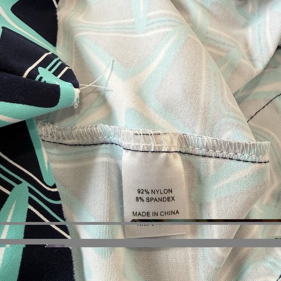 Lulu B Blue Starfish 3/4 Sleeve Flounce Ruffle Hem Shift Dress Size MEDIUM - Picture 11 of 12